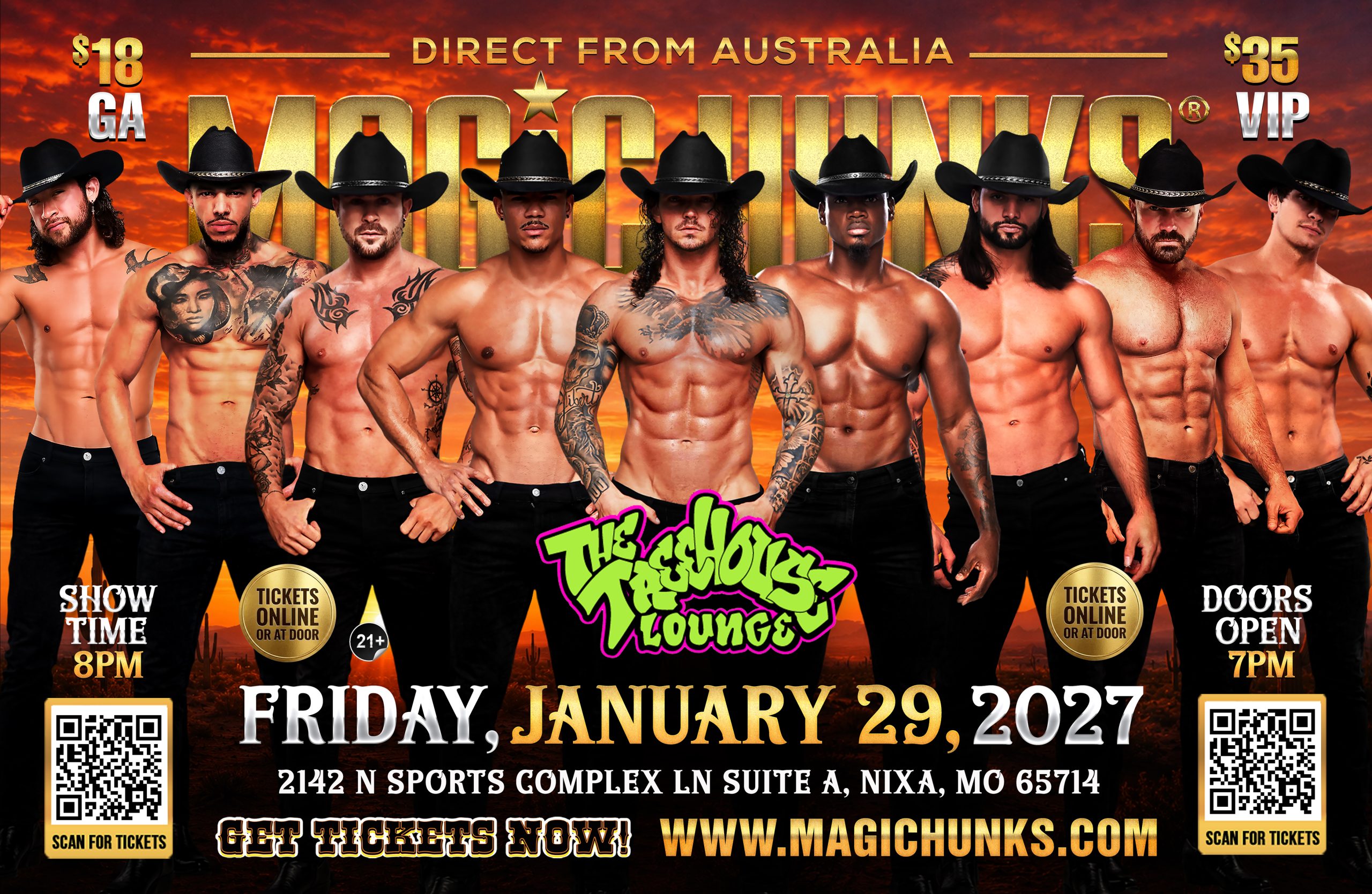 The Treehouse Lounge-11×17- Cowboy Shirtless